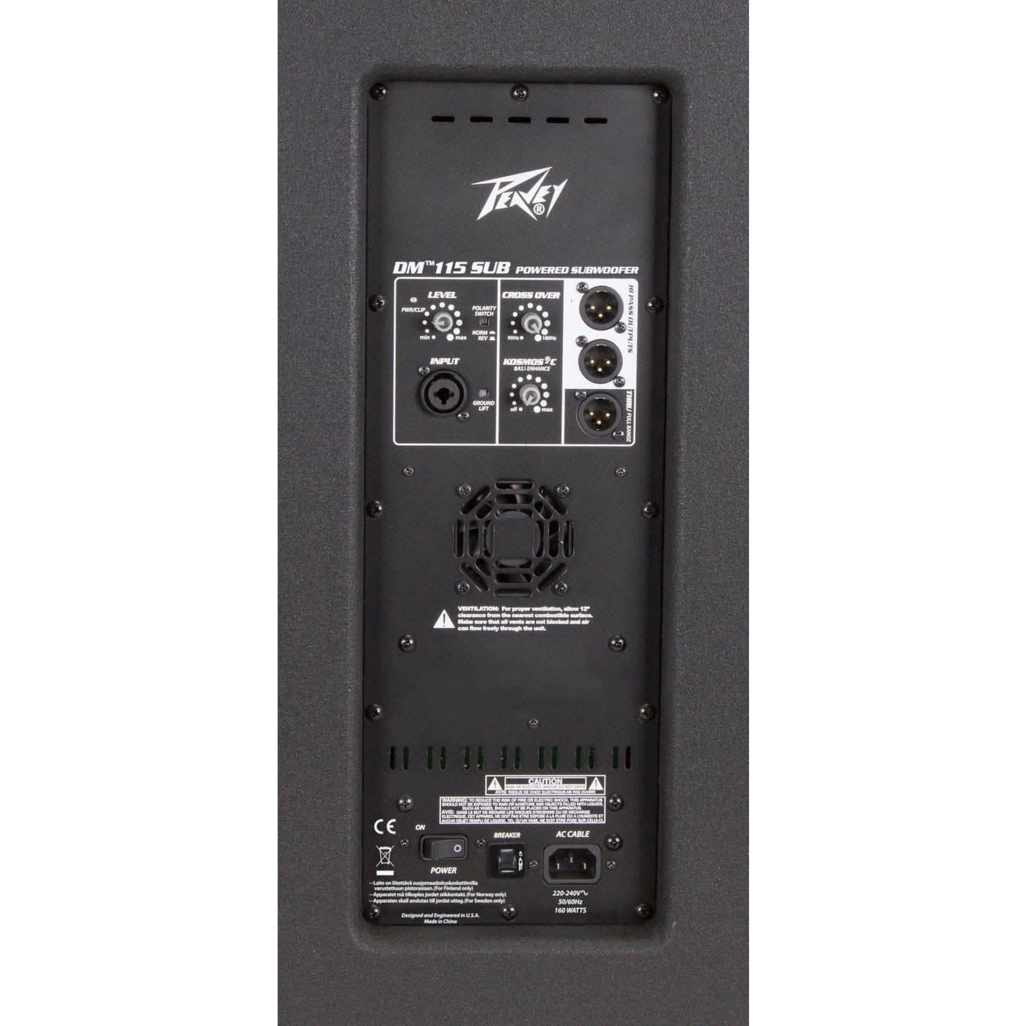 Peavey Dark Matter Series "DM-115 SUB" Powered 800W, 15" PA Subwoofer Peavey Amps