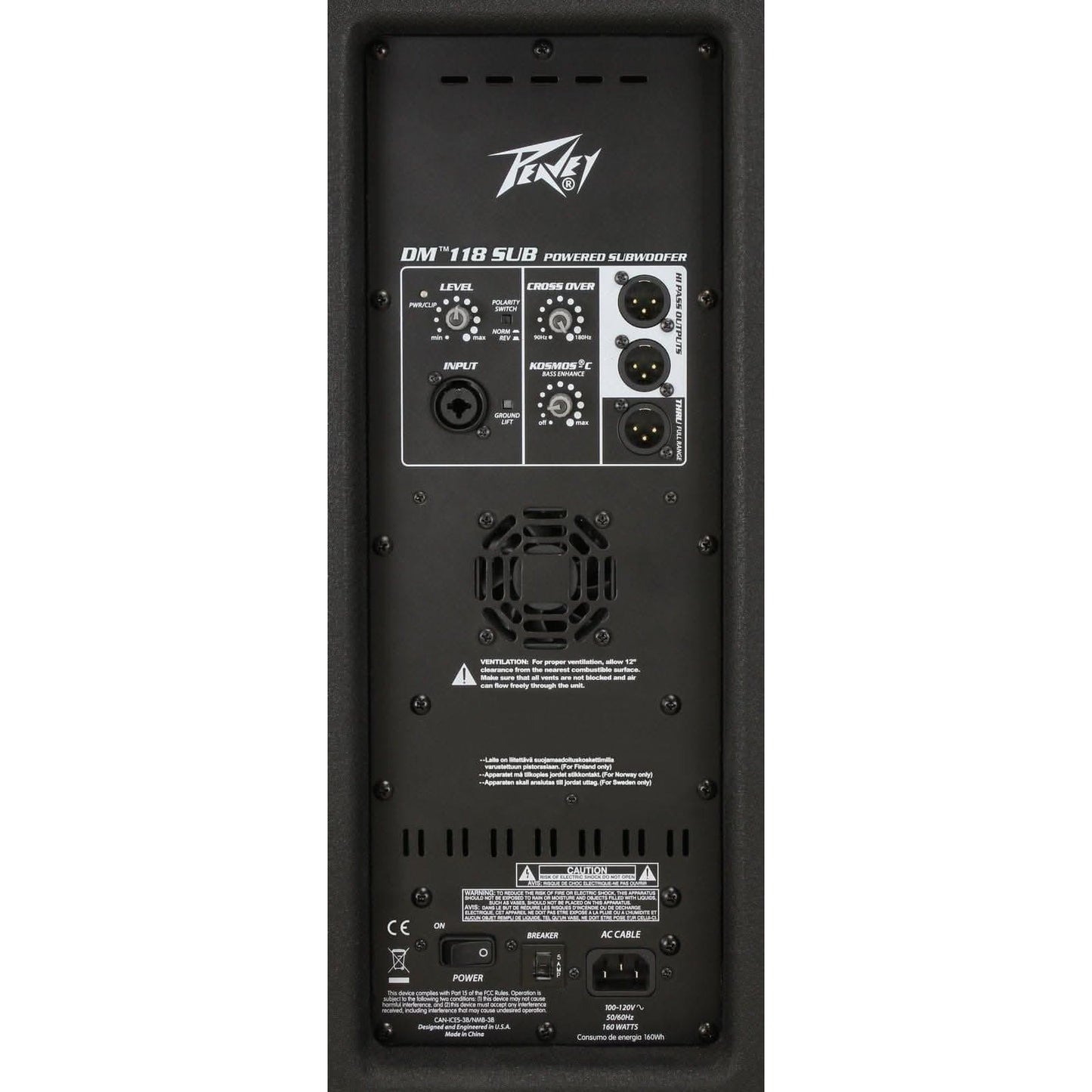 Peavey Dark Matter Series "DM-118 SUB" Powered 800W, 18" PA Subwoofer