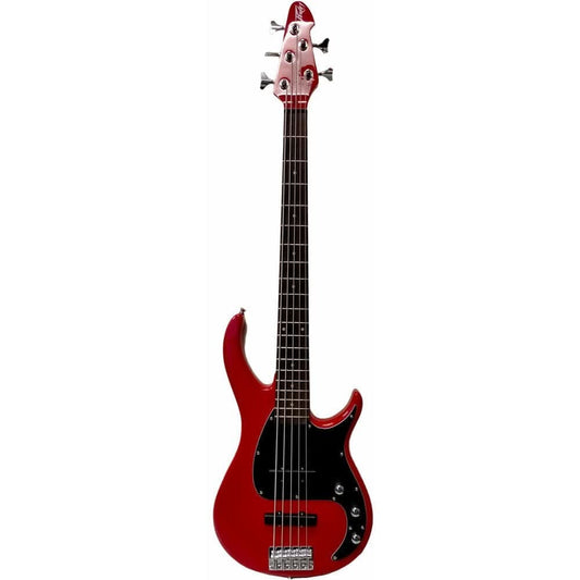 Peavey Milestone Series 5-String Bass Guitar in Red Peavey Bass Guitars