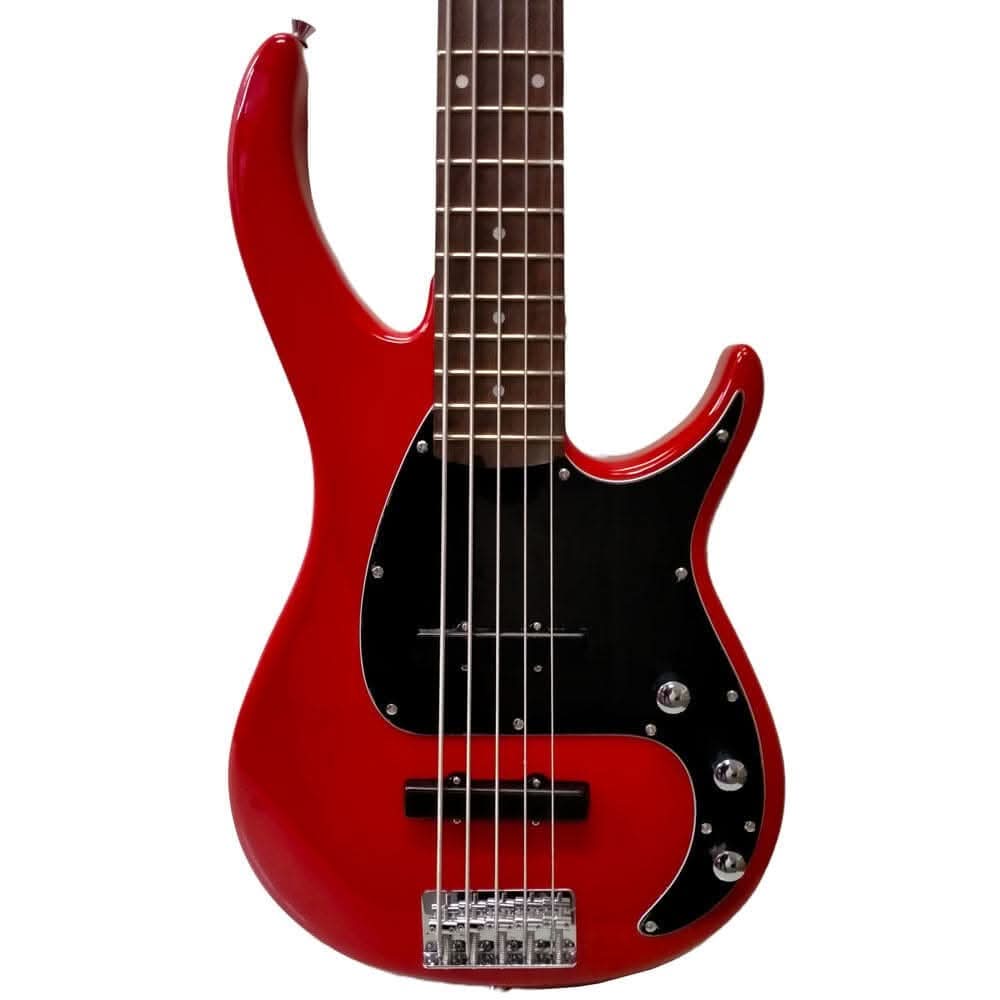 Peavey Milestone Series 5-String Bass Guitar in Red Peavey Bass Guitars
