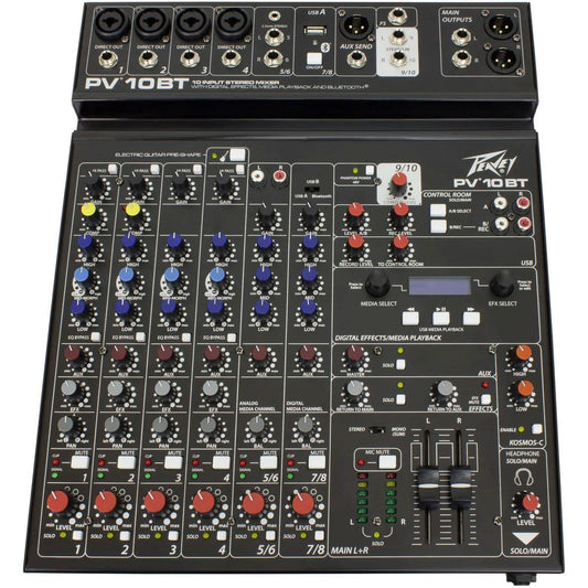 Peavey PV Series "PV-10BT" Compact 10-Channel Mixer with Bluetooth Peavey