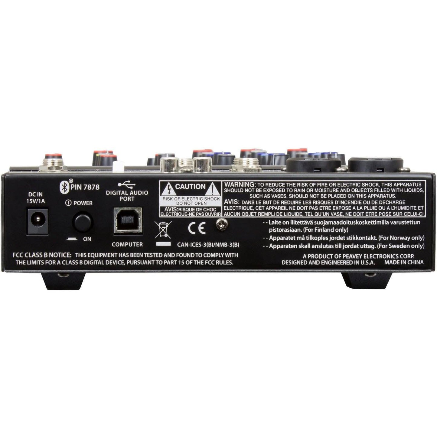 Peavey PV Series "PV-6BT" Compact 6-Channel Mixer with Bluetooth Peavey