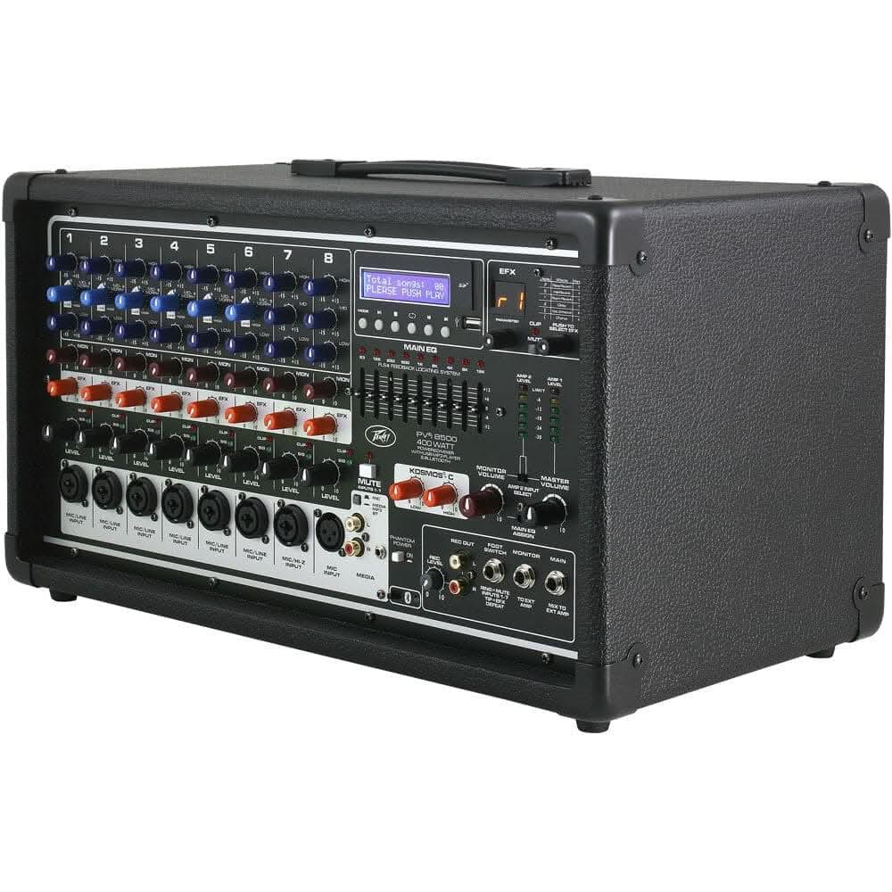 Peavey PVi Series 400-Watt, 8-Channel Mixer Amplifier with SD Card/USB MP3/Bluetooth Player