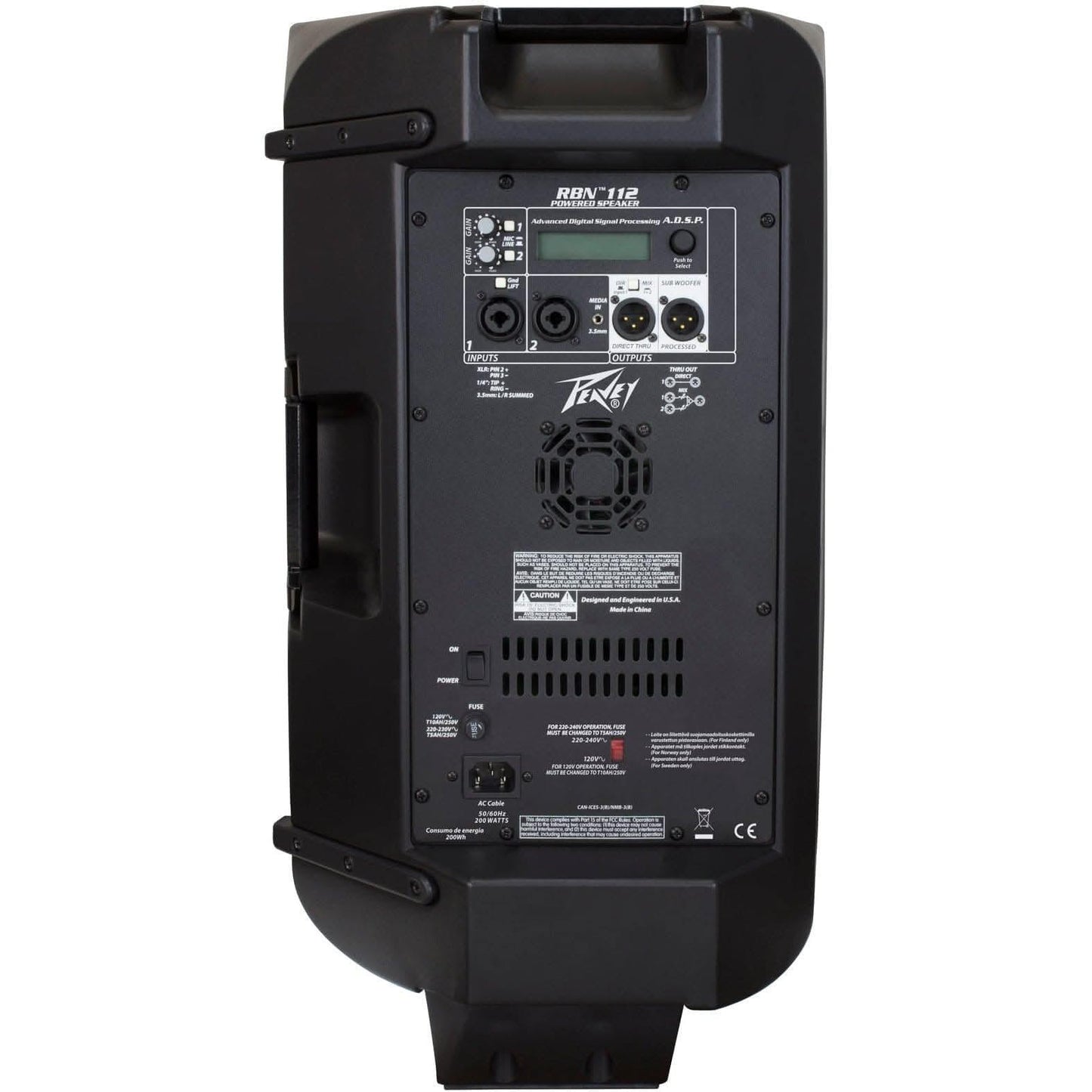 Peavey RBN Series "RBN-112" Powered 1500W, Bi-Amped, 12" Loudspeaker Peavey