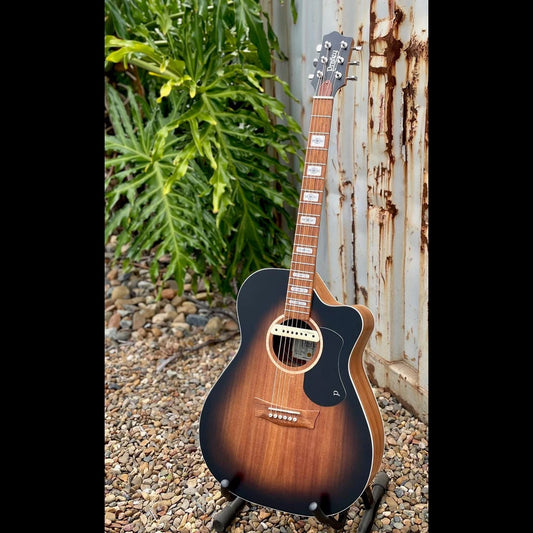 Pratley Ash Grunwald Signature OM Cutaway - Blackwood Vintage Burst Pratley Guitars Acoustic Guitars
