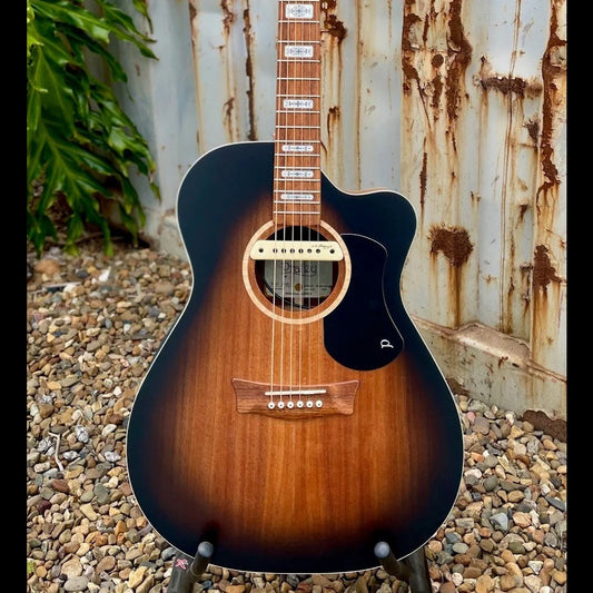 Pratley Ash Grunwald Signature OM Cutaway - Blackwood Vintage Burst Pratley Guitars Acoustic Guitars