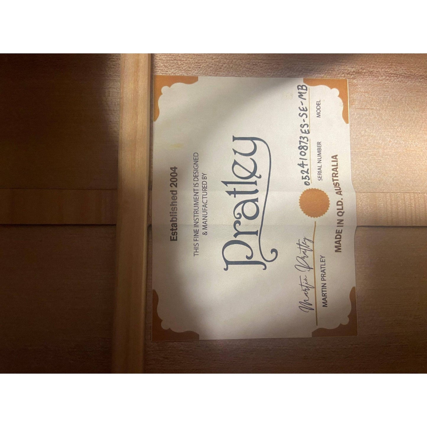 Pratley Entertainer Stage A/E All Solid Maple B/S / Bunya Top Pratley Guitars Acoustic Guitars