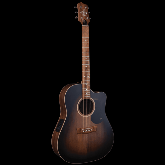 Pratley Premier Dreadnought Cutaway All Solid Blackwood Vintage Black Burst Top Electric Pratley Guitars Acoustic Guitars