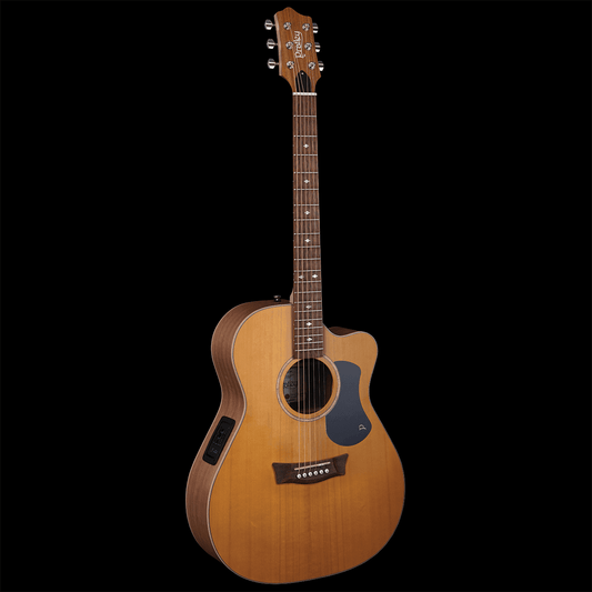 Pratley Premier Series OM Cutaway Model Maple B/S Fig Top Pratley Guitars Acoustic Guitars