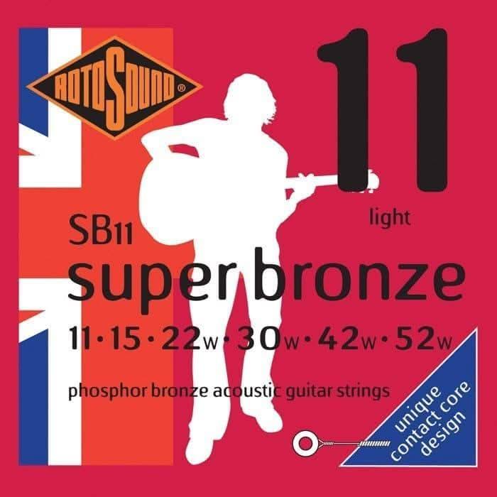 Rotosound SB11 Super Bronze Phosphor Bronze 11-52 Rotosound Acoustic Guitar Strings