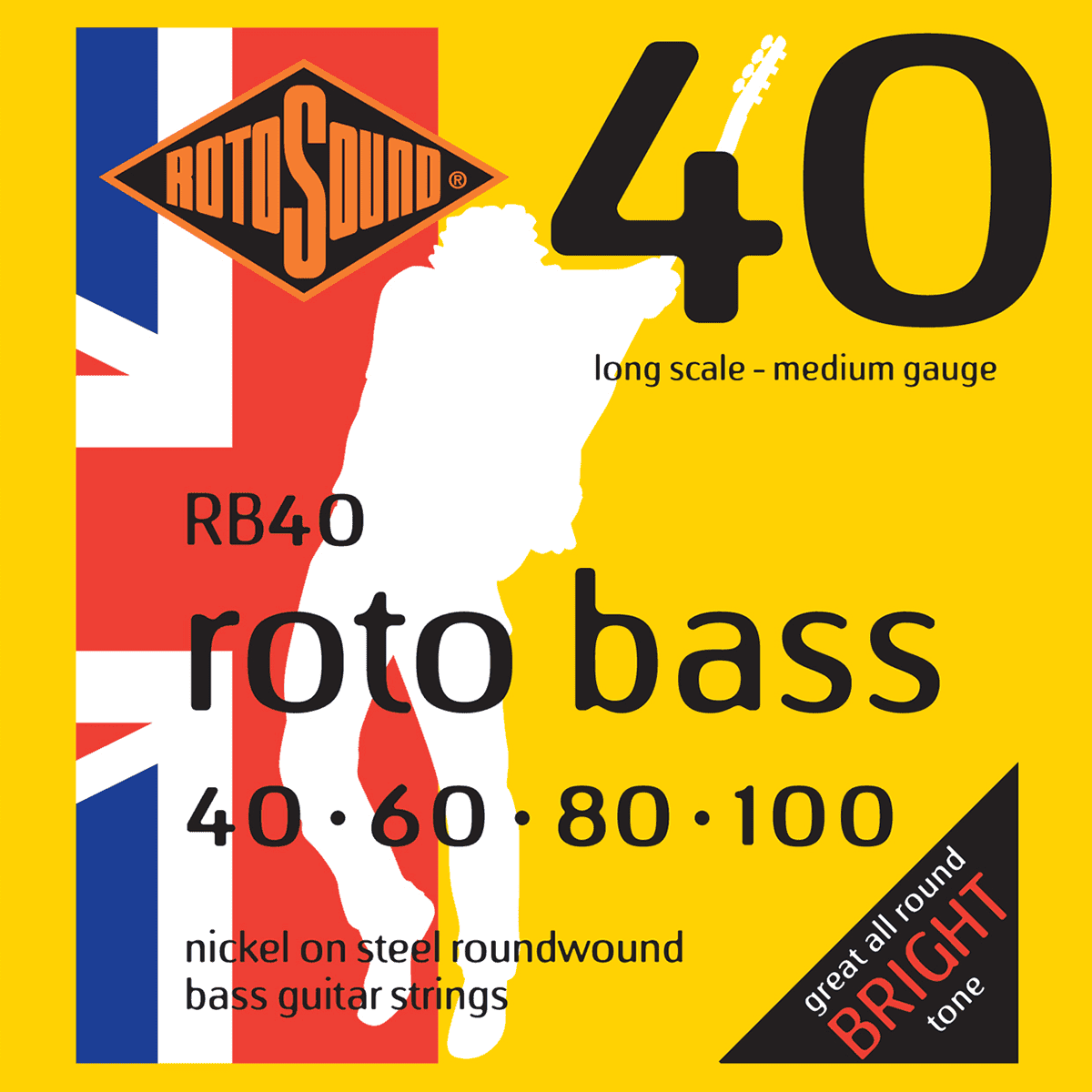 Rotosound RB40 Rotobass Medium 40 - 100 Rotosound Bass Guitar Strings