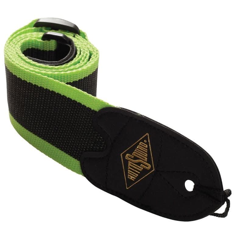 Rotosound Green Stripe Webbing Strap Rotosound