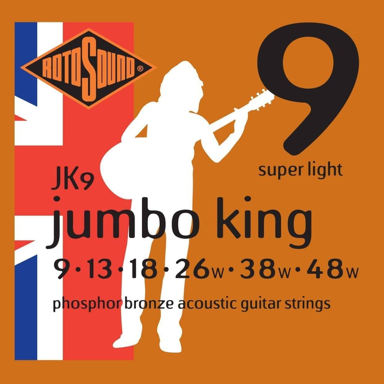 Rotosound JK9 Jumbo King Phosphor Bronze 9-48 String Set Rotosound