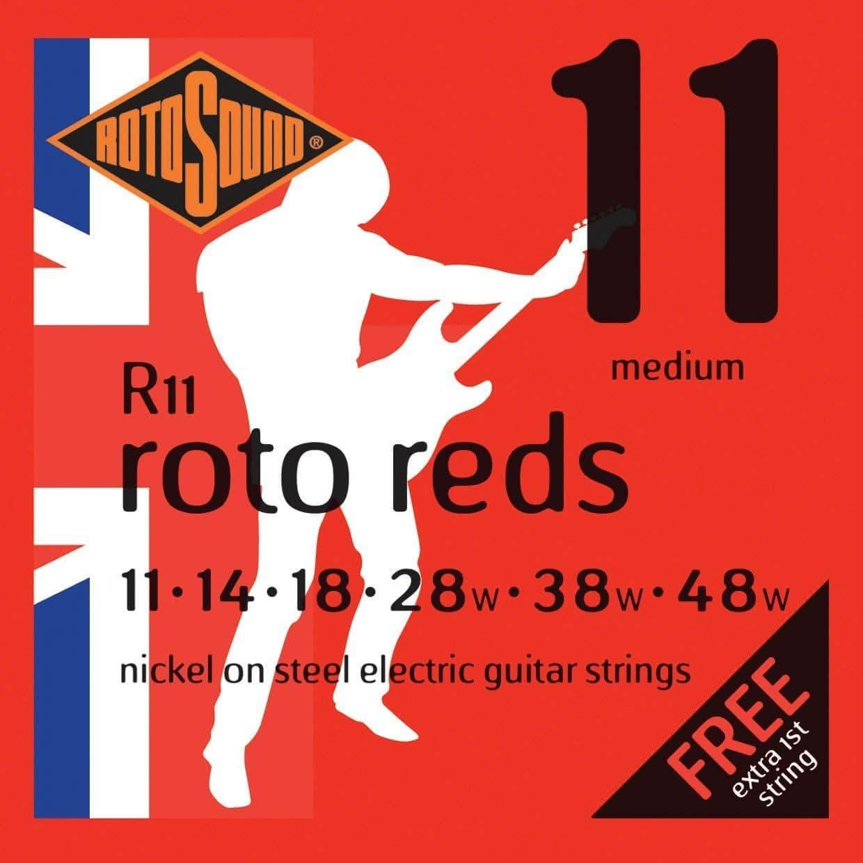 Rotosound R11 Roto Reds Electric Set 11 - 48 Rotosound Electric Guitar Strings