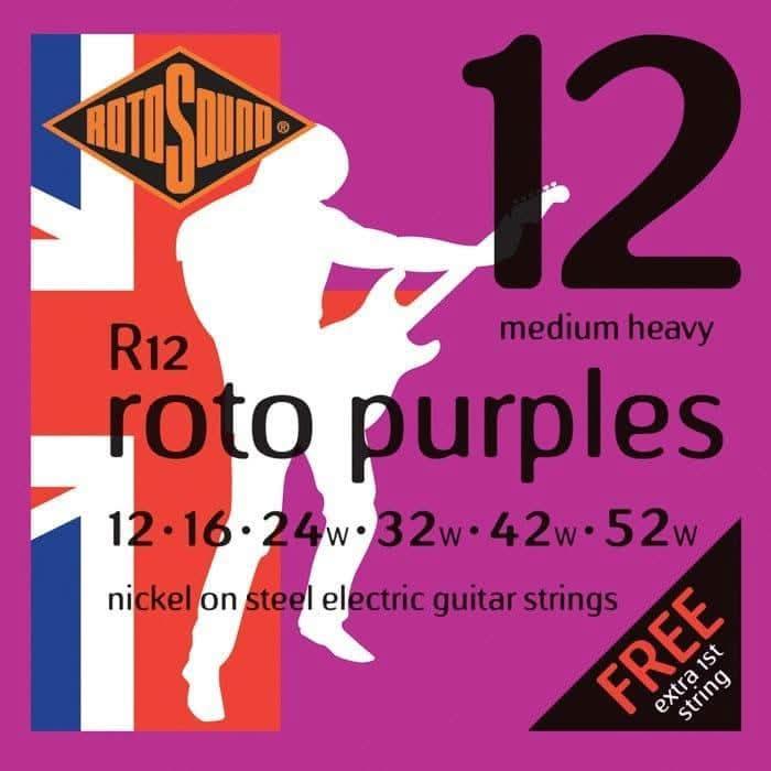 Rotosound R12 Roto Purples Electric String Set 12-52 Rotosound Electric Guitar Strings