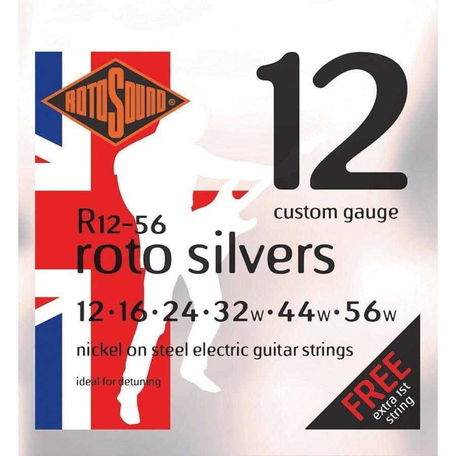 Rotosound R1256 Roto Silvers Electric Detune 12-56 Rotosound Electric Guitar Strings