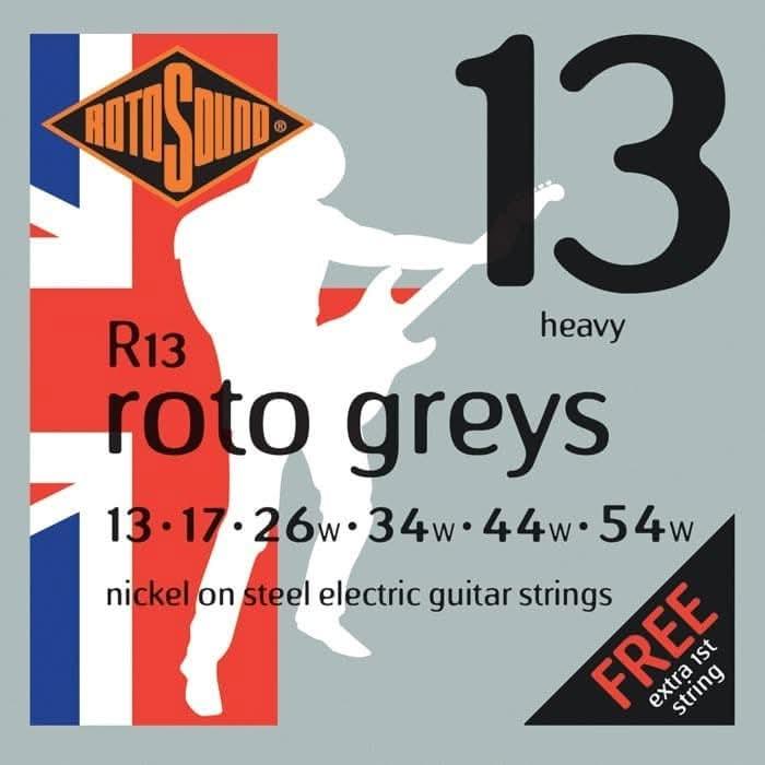 Rotosound R13 Roto Greys Electric String Set 13-54 Rotosound Electric Guitar Strings