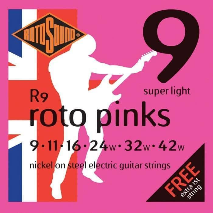 Rotosound R9 Roto Pinks Electric Set 9 - 42 Rotosound Electric Guitar Strings