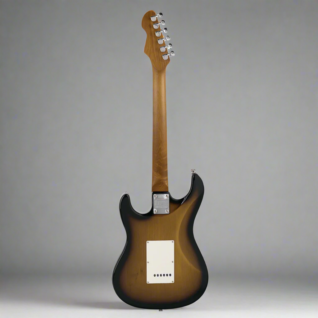 Sceptre Ventana Deluxe Double Cutaway HSS See Thru 2 Tone Sunburst Sceptre Electric Guitars