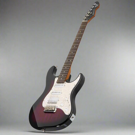 Sceptre Ventana Deluxe Double Cutaway HSS See Thru Misty Violet Sceptre Electric Guitars