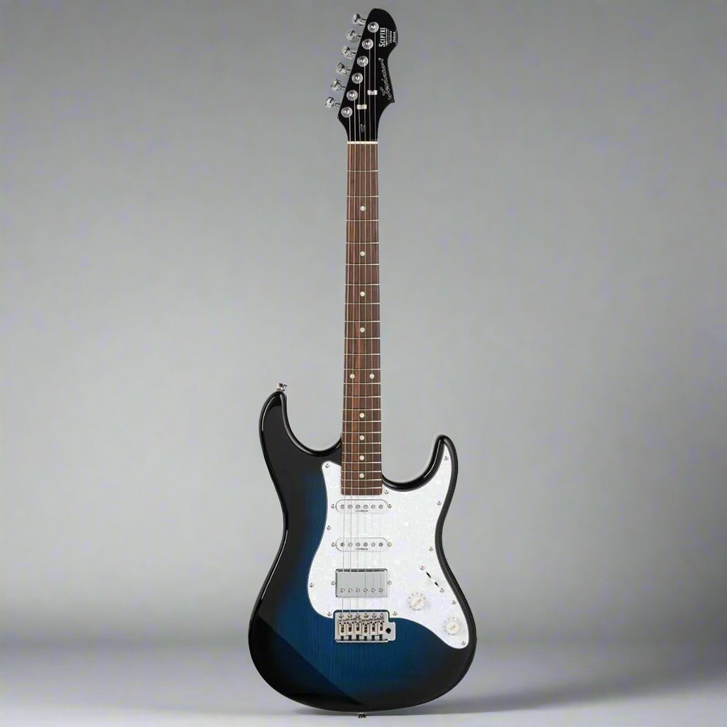 Sceptre Ventana Deluxe Double Cutaway HSS See Thru Ocean Blue Sceptre Electric Guitars