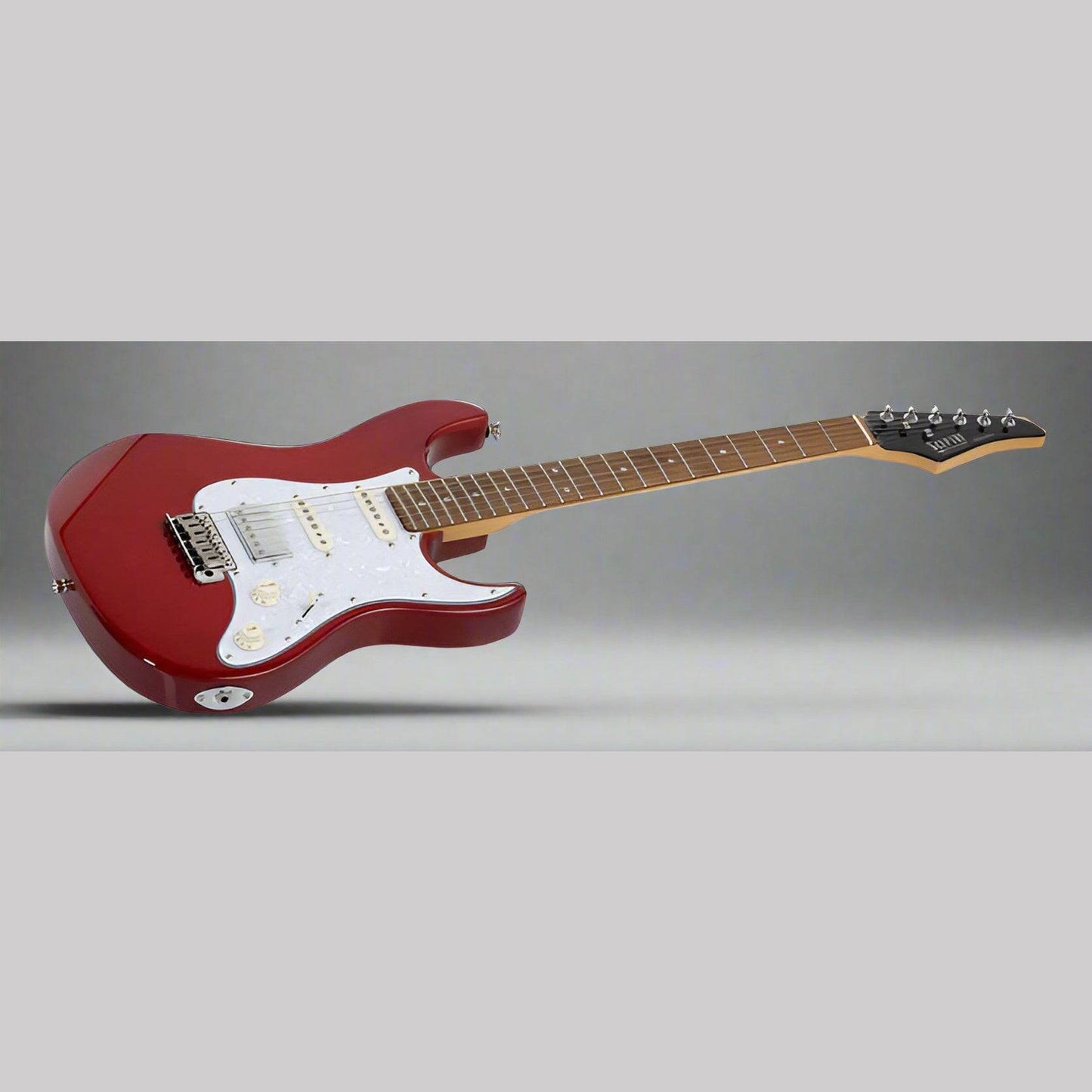 Sceptre Ventana Deluxe Double Cutaway HSS See Thru Red Sceptre Electric Guitars