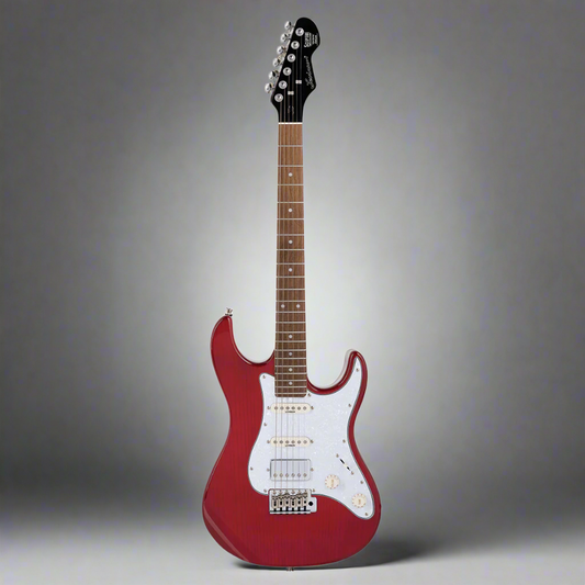 Sceptre Ventana Deluxe Double Cutaway HSS See Thru Red Sceptre Electric Guitars