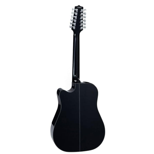 Takamine G30 Series 12 String Dreadnought AC/EL Guitar with Cutaway in Black Gloss Finish Takamine Acoustic Guitars