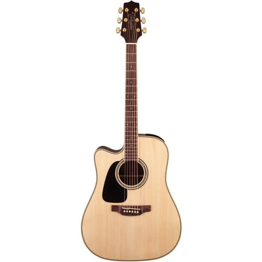 Takamine G50 Series Left Handed Dreadnought AC/EL Guitar with Cutaway in Natural Gloss Finish Takamine Acoustic Guitars