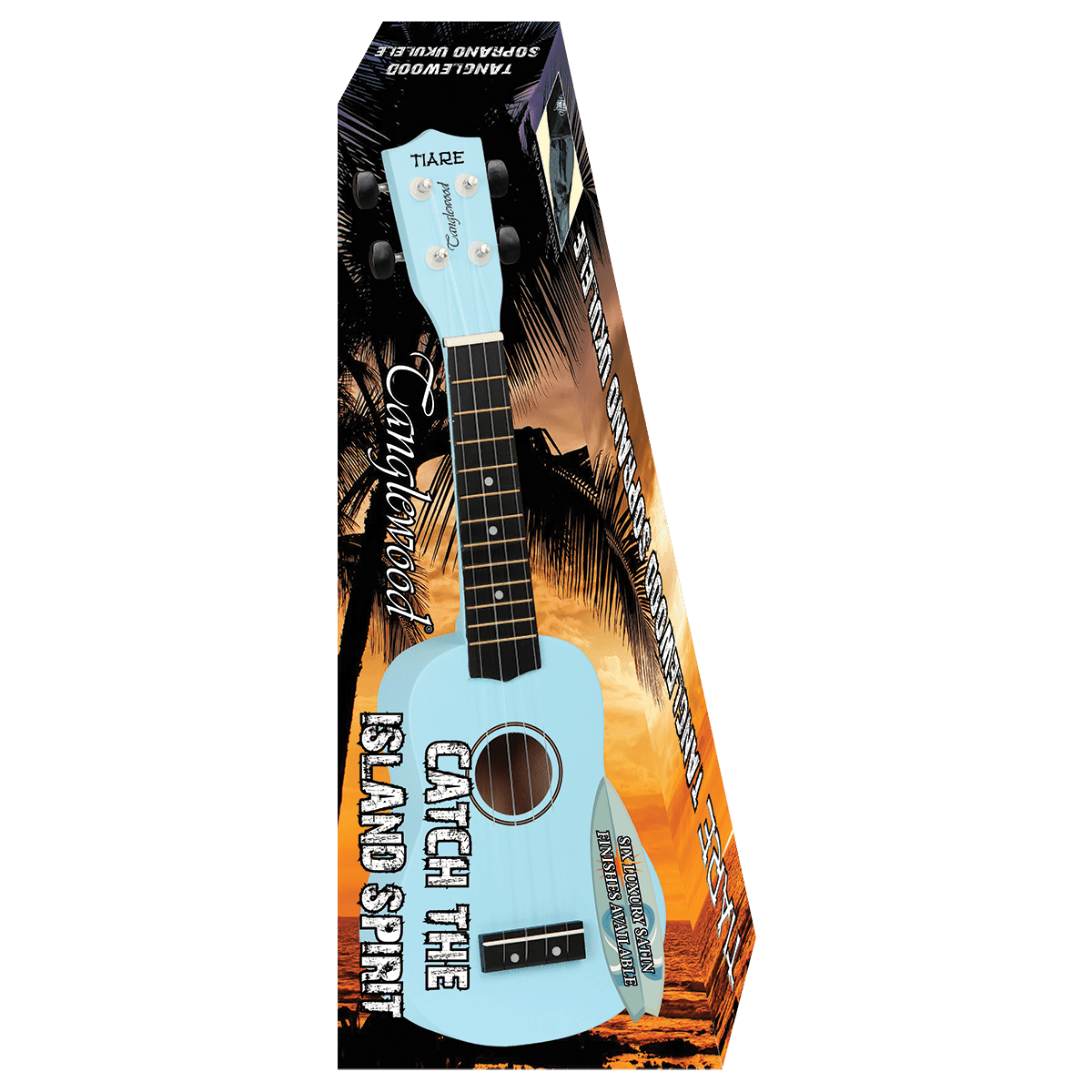 Tanglewood Soprano Uke Pack Surf Blue Tanglewood Folk Ukulele