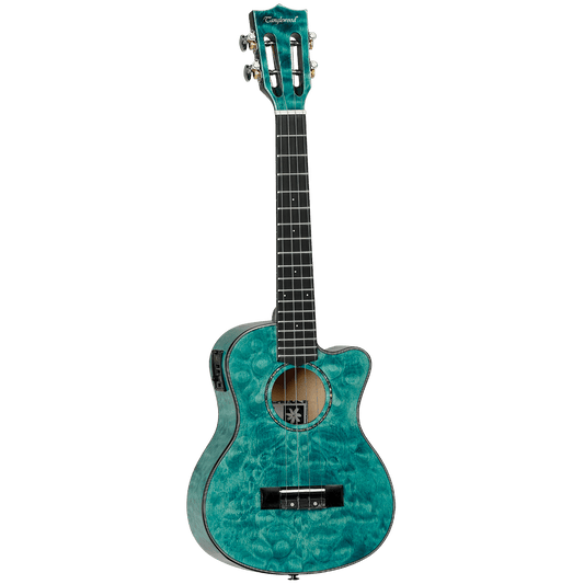 Tanglewood TWT24E Tiare Tenor Tahitian Coral Gloss Quilted Maple Cutaway Ukulele w/Pick Up Tanglewood Folk Ukulele