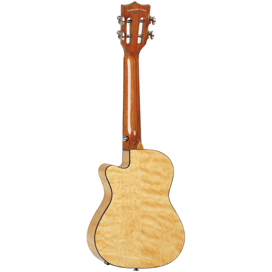 Tanglewood TWT29E Tiare Concert Tennessee Honey Gloss Quilted Maple Cutaway Ukulele w/Pick Up Tanglewood Folk Ukulele