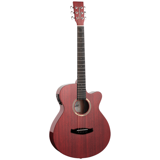 Tanglewood TDBTSFCETRG Discovery Super Folk C/E Transparent Red Gloss Tanglewood Guitars Acoustic Guitars