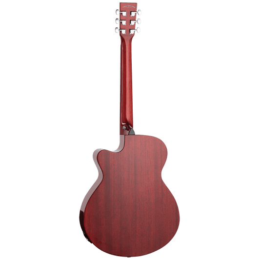 Tanglewood TDBTSFCETRG Discovery Super Folk C/E Transparent Red Gloss Tanglewood Guitars Acoustic Guitars