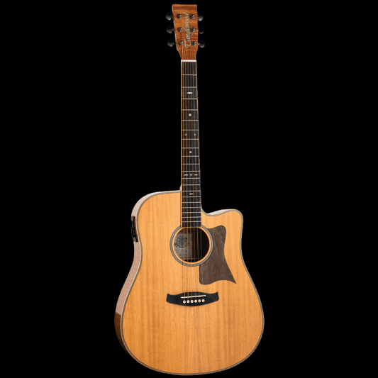Tanglewood Reunion Pro Solid Australian Red Cedar Top Dreadnought C/E with Flame Okoume B/S TRU5-CE-FMH Tanglewood Guitars Guitar