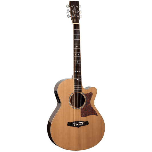 Tanglewood TW45RE Sundance Reserve All Solid Superfolk C/E Natural Cedar Top with Case Tanglewood Guitars Guitar