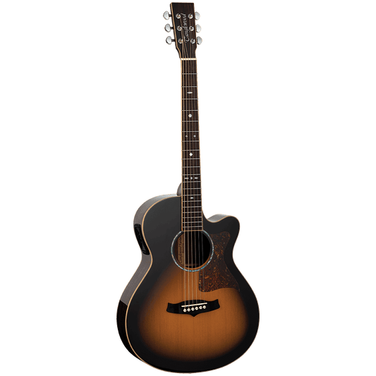 Tanglewood TW45RVSE Sundance Reserve All Solid Superfolk C/E Vintage Burst Cedar Top with Case Tanglewood Guitars Guitar