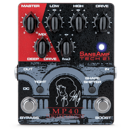 TECH 21 Sansamp MP40 Limited Edition Geddy Lee Signature 40th Anniversary 'Moving Pictures' Pedal Tech 21 Effects Pedals
