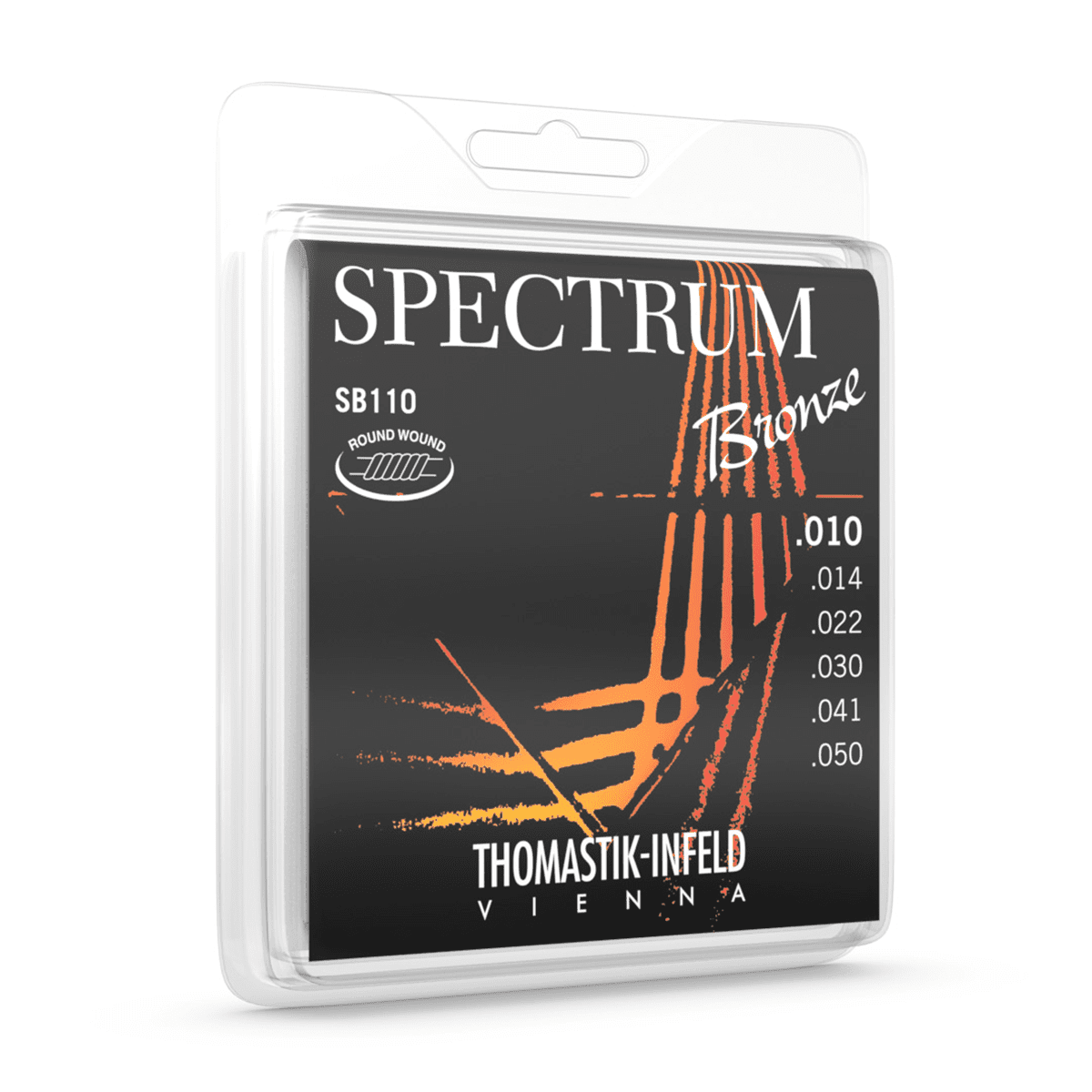 Thomastik SB110T Spectrum Bronze 10-50 String Set Tin plated trebles Thomastik Acoustic Guitar Strings