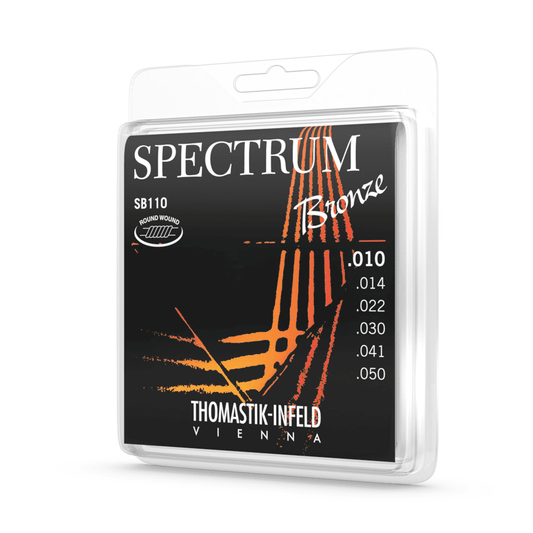 Thomastik SB110T Spectrum Bronze 10-50 String Set Tin plated trebles Thomastik Acoustic Guitar Strings