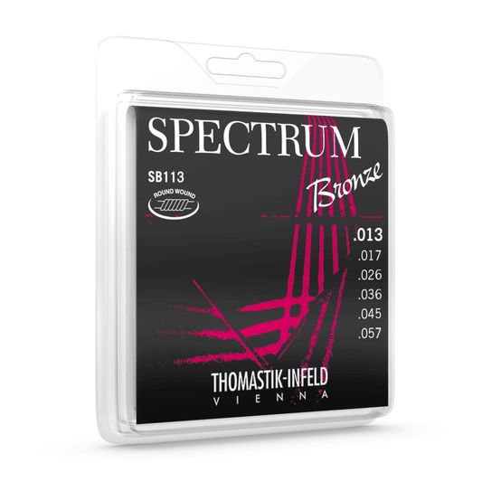 Thomastik SB113 Spectrum Bronze 13-57 String Set Thomastik Acoustic Guitar Strings