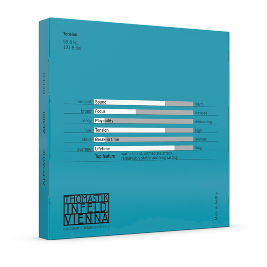 Thomastik AL400.3/4 Alphayue Cello 3/4 Size String Set Thomastik