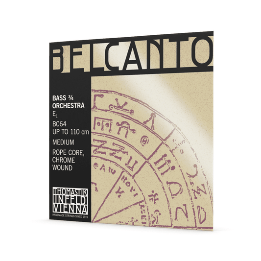 Thomastik BC64 Belcanto Bass Orchestra 3/4 'E' String Thomastik Orchestral Accessories
