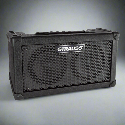 Strauss 'Busker' 20 Watt Solid State Rechargeable DC Amplifier (Black)