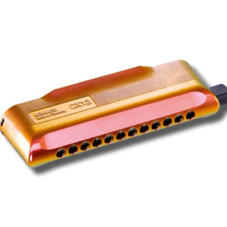 Hohner CX12 Jazz Chromatic Harmonica Red to Gold Finish in the Key of C Hohner Chromatic Harmonica, Harmonica, Hohner Harmonica, Made in Germany 1