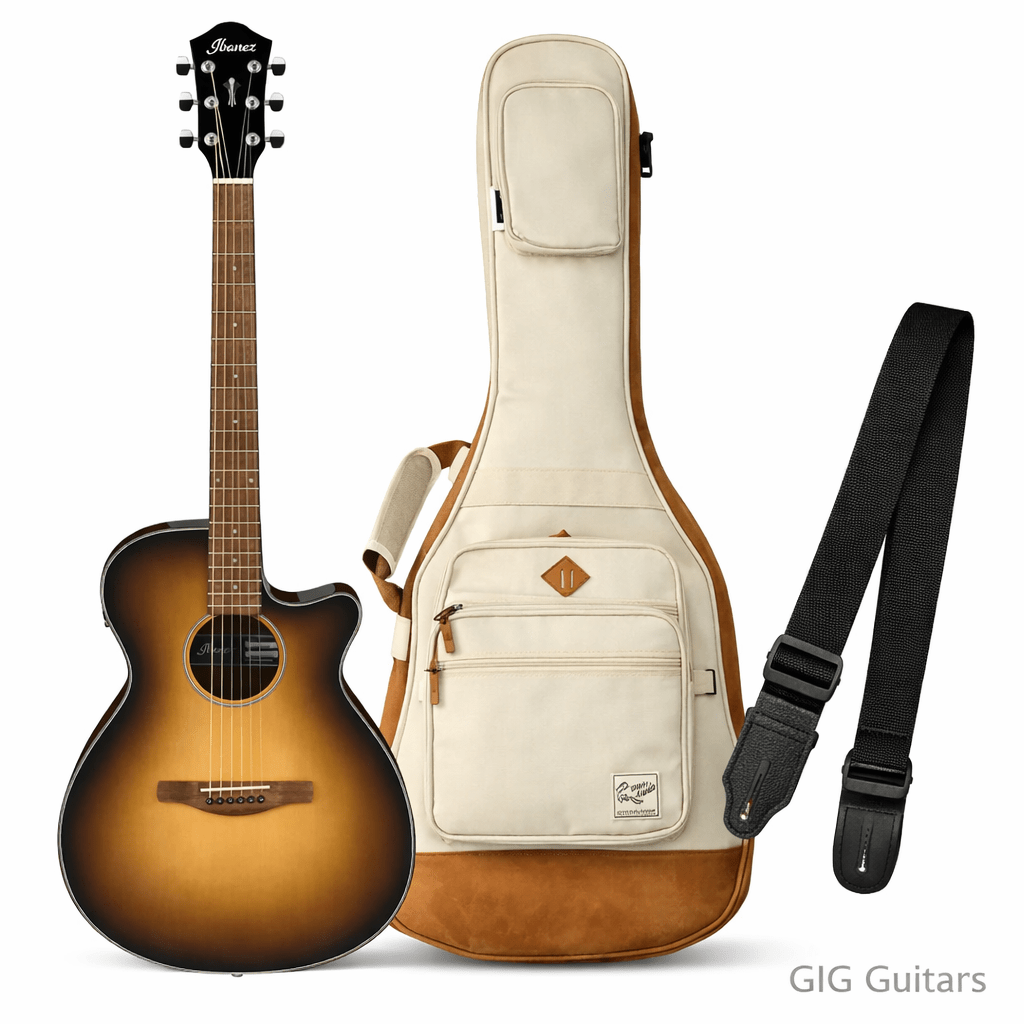 Ibanez AEG50 DHH Acoustic-Electric Guitar with Gig Bag and Strap Ibanez Acoustic Electric Guitar, Acoustic Guitar, Acoustic Guitars, Beginner, Beginner Packs, Beginners Pack, Bundle 1