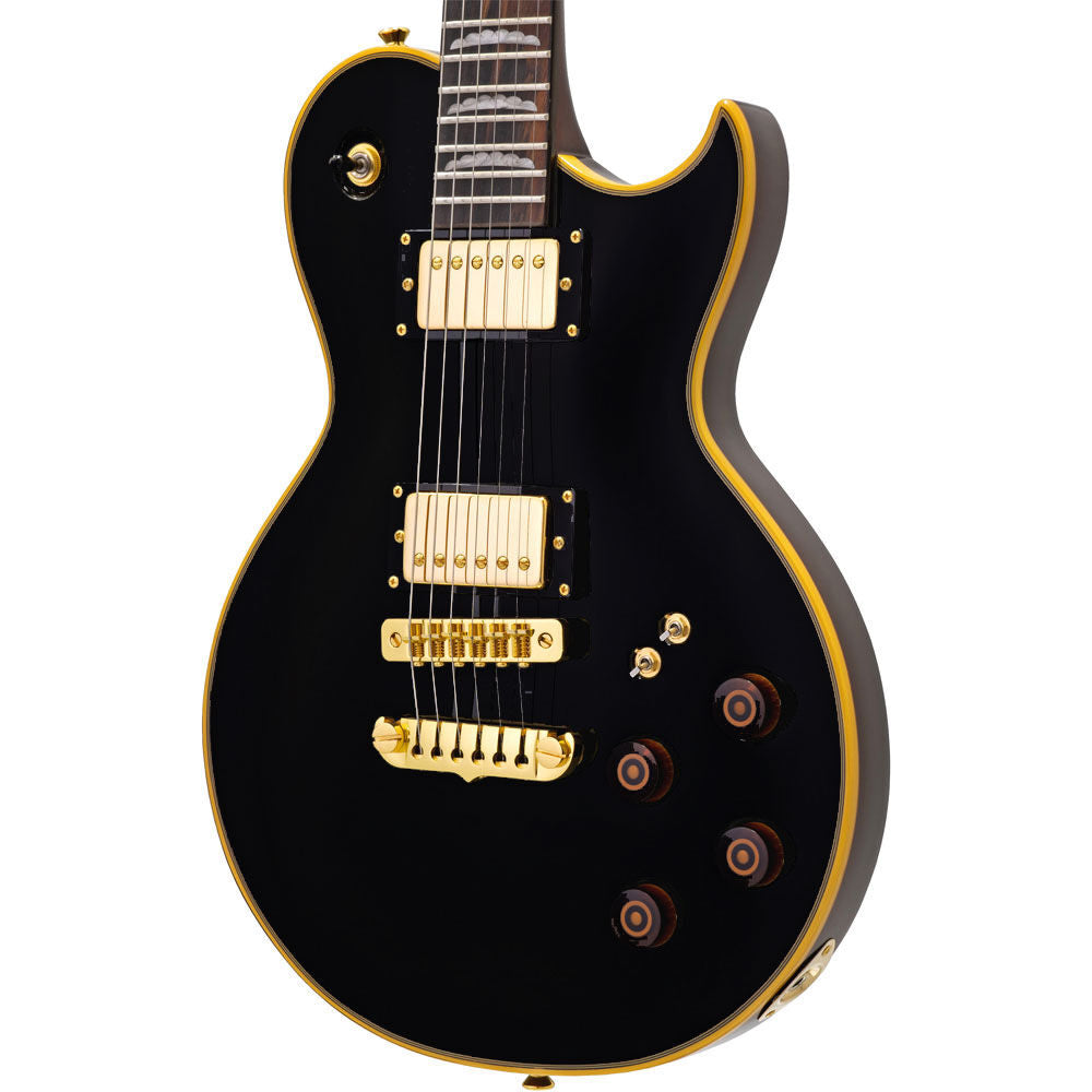 Aria PE‑F80 Electric Guitar Bundle – Black Gloss Top + Torque Wooden LP‑Style Case Aria Bundle, Case, Electric Guitar, Electric Guitar Case, Guitar Hardcase, Hardcase, With Case 6