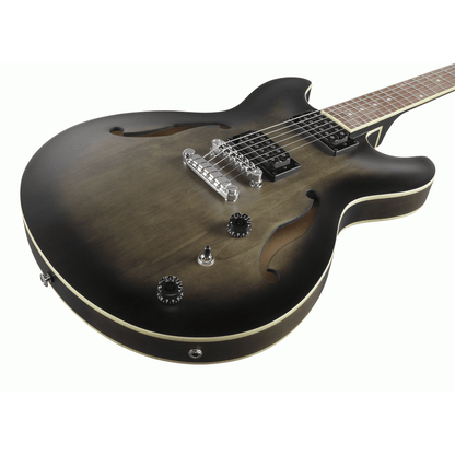 Ibanez AS53 TKF Artcore Semi-Hollow Electric Guitar – Transparent Black Flat Semi-Hollow Guitars