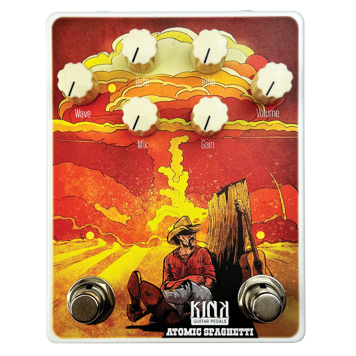 Kink Atomic Spaghetti Overdrive Tremolo pedal based on the Honey Bee Overdrive