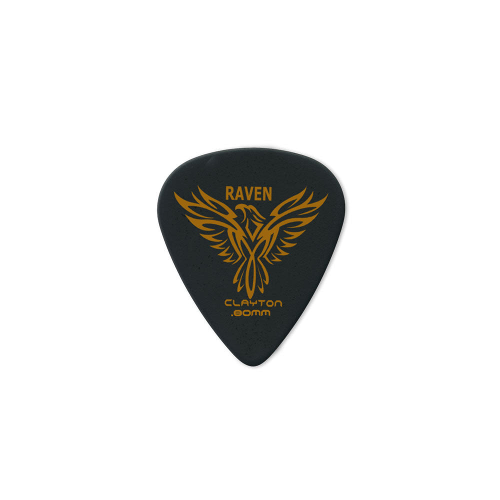 Clayton Black Raven Standard Guitar Picks (0.80mm) - 12pk